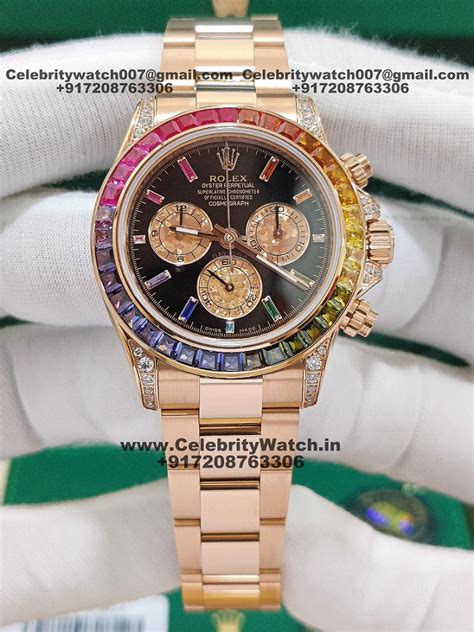 rolex daytona rainbow replica india|rolex rainbow daytona original price.